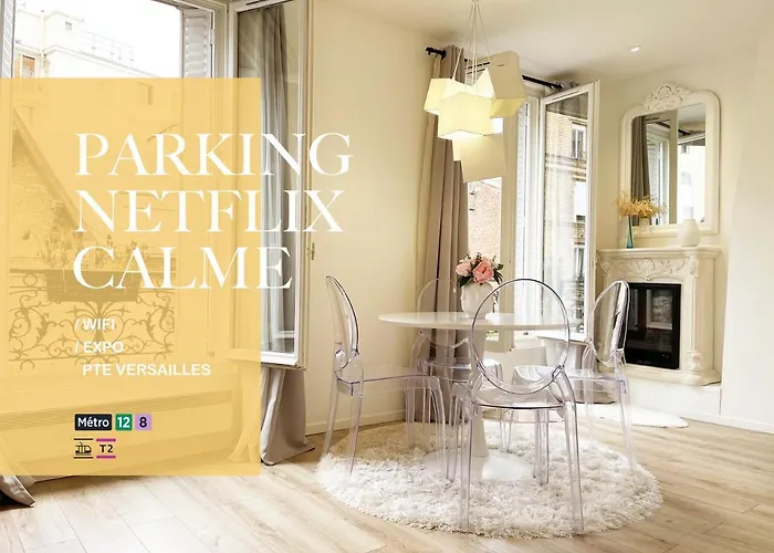 Appartement Design&Nouveau, Parisexpo Pte-De-Versaille, Parking&Netflix